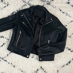 Black leather jacket